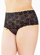High waisted lace thong, plus size